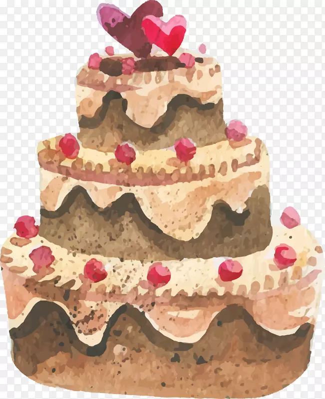 结婚蛋糕彩虹饼干dobos torte un si beau jour手绘水彩画蛋糕