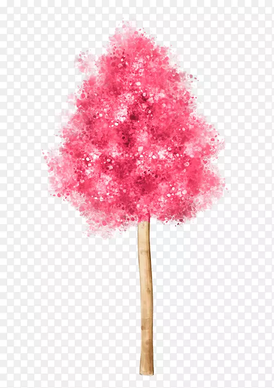 纸夹艺术-粉红色樱桃树