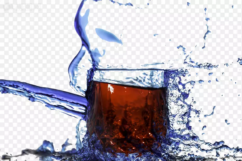 软饮料果汁水玻璃蓝水