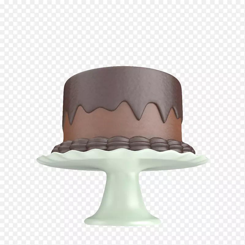 牛肝酱蛋糕棕色蛋糕绿色蛋糕架
