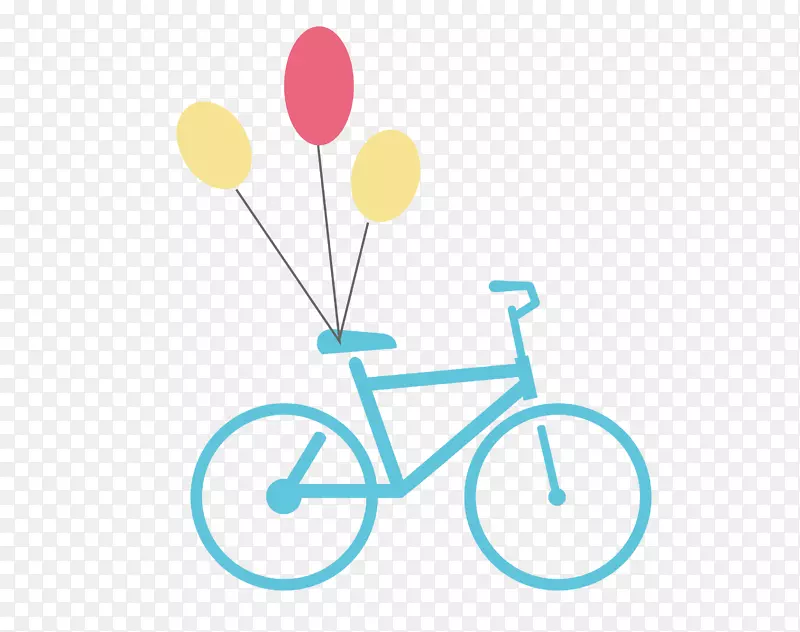 圣地亚哥自行车插图-与气球自行车材料