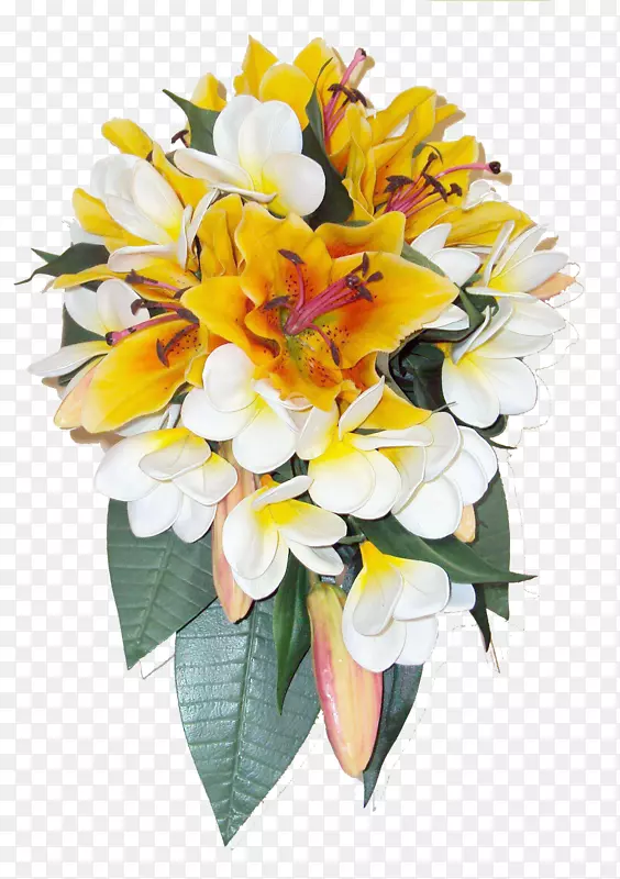 婚纱摄影白花背景材料手绘花卉图片材料，美丽的白色花束。