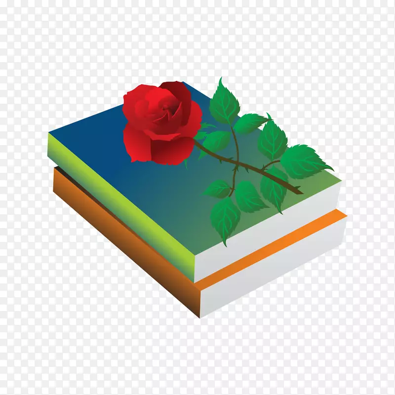 玫瑰图书标识-书籍上的玫瑰