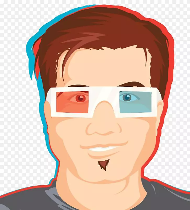 眼镜3D电影-观看电影观众