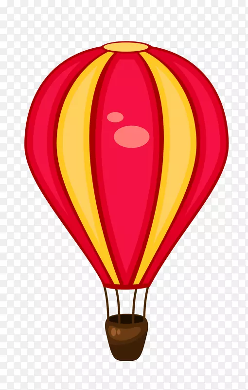 热气球卡通插图.卡通红气球材料