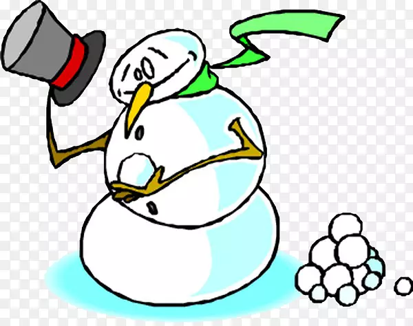 冬天雪人雪球雪人玩雪球