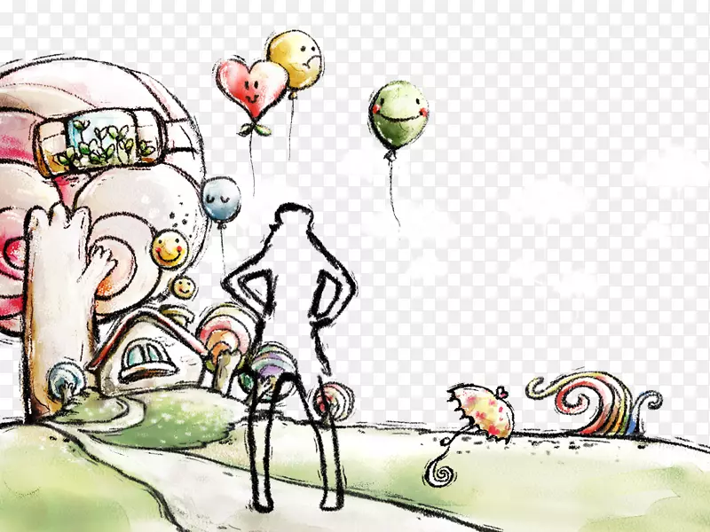 插图-手绘气球