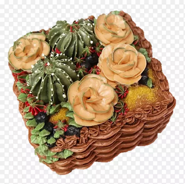 玉米饼植物-盆栽形状蛋糕