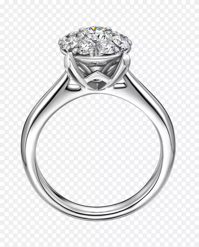 戒指大小钻石首饰设计师-珠宝手绘卡通画钻石戒指