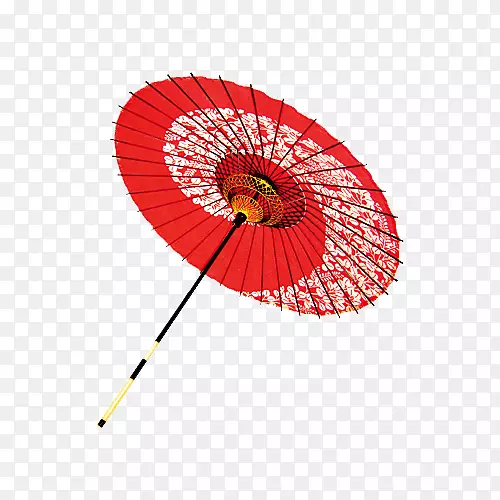 下载排版-红色风伞