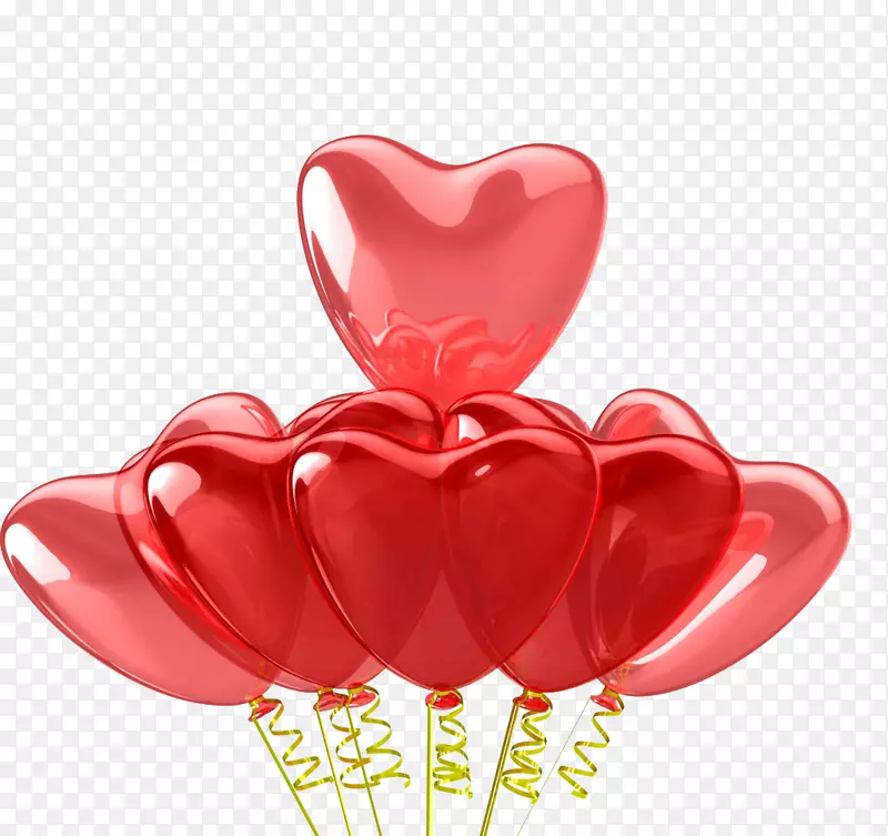 玩具气球夹艺术-红色爱情气球