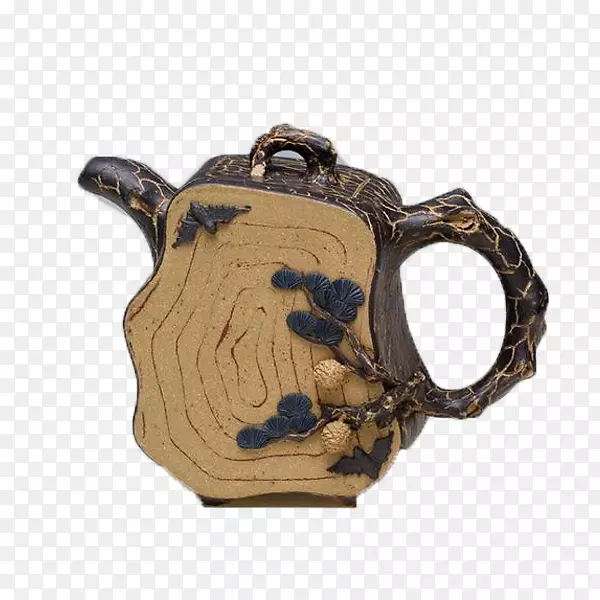 宜兴粘土茶壶千洛村陶瓷木器创意茶壶