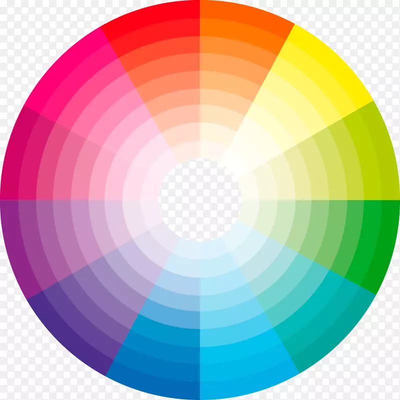 深度彩色轮式摄影色彩理论手绘彩色环