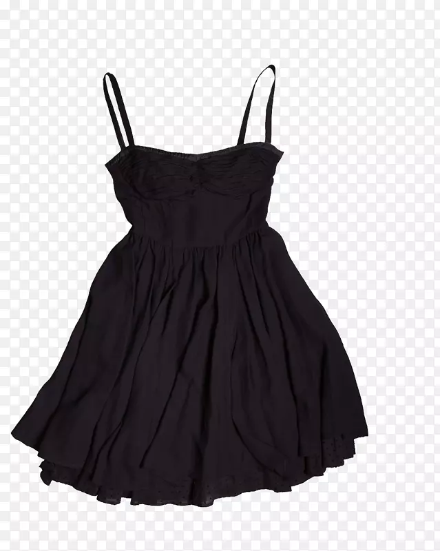 小黑裙t恤服装设计师-深黑色连衣裙