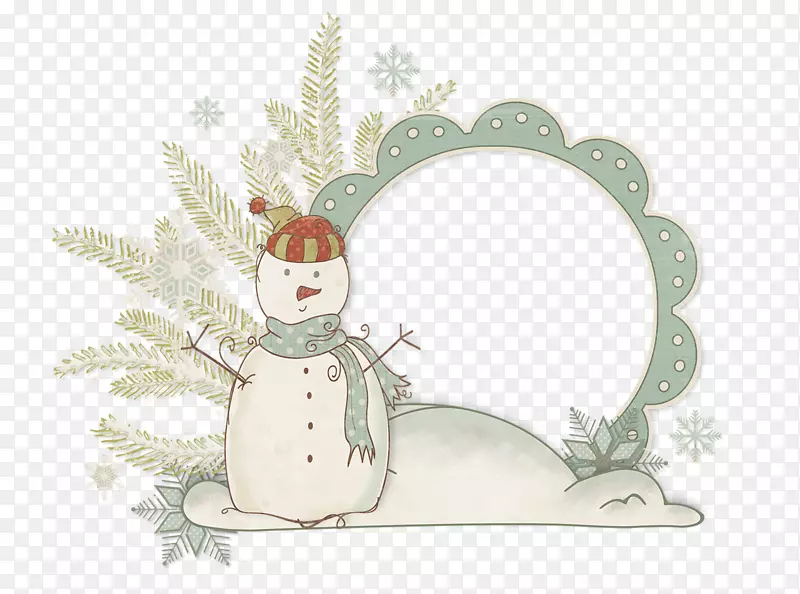 雪人圣诞剪贴画-雪人框架