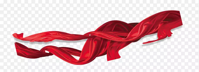 红丝带-红色节日丝带