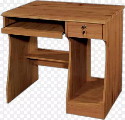 台式电脑办公桌家具手提电脑棕色木材电脑桌