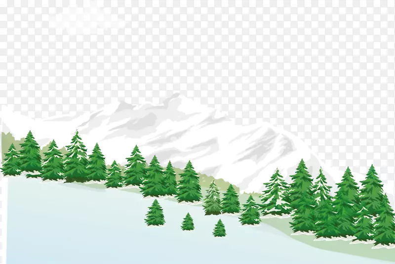 滑雪板冬季运动插图.雪