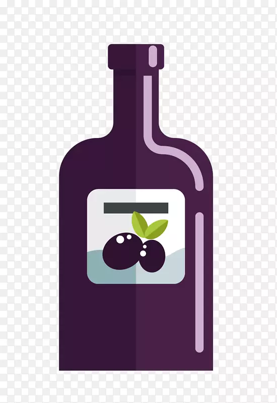 红酒紫瓶画紫瓶酒