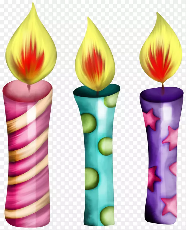 花瓣花瓶静物摄影-三支美丽的蜡烛