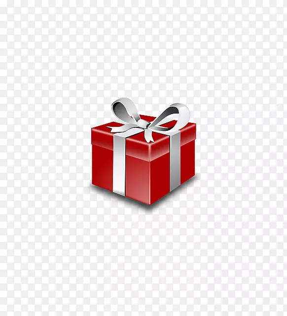 圣诞礼品夹艺术-红色礼品盒