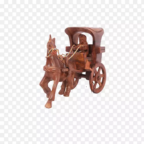 巴基斯坦装饰艺术木雕雕塑古战车模型