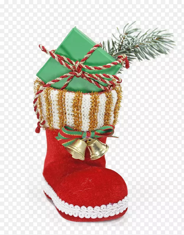 圣诞老人圣诞长袜摄影-配备礼品圣诞长筒袜