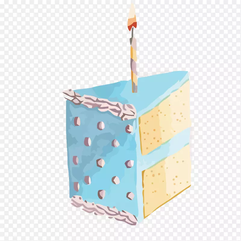 Torta奶油蛋糕蜡烛插值蓝色蜡烛蛋糕