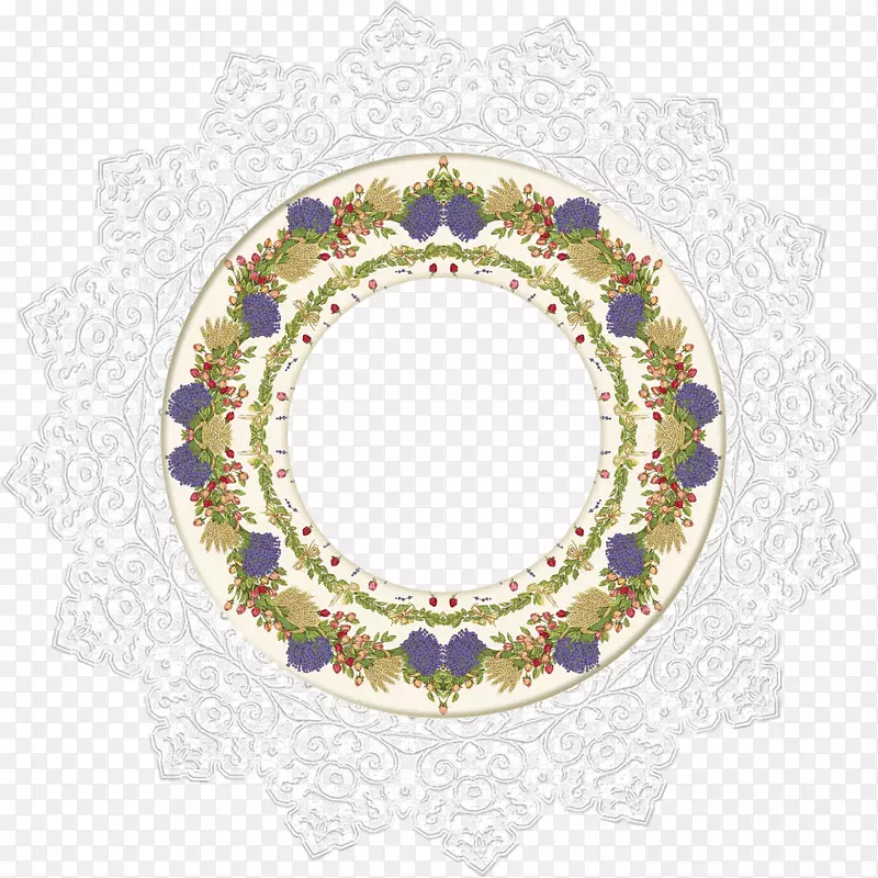 普罗旺斯桌布餐巾亚麻布-漂亮的装饰花环