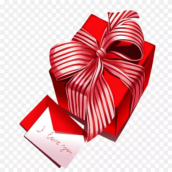 礼品色带装饰盒-红色礼品盒
