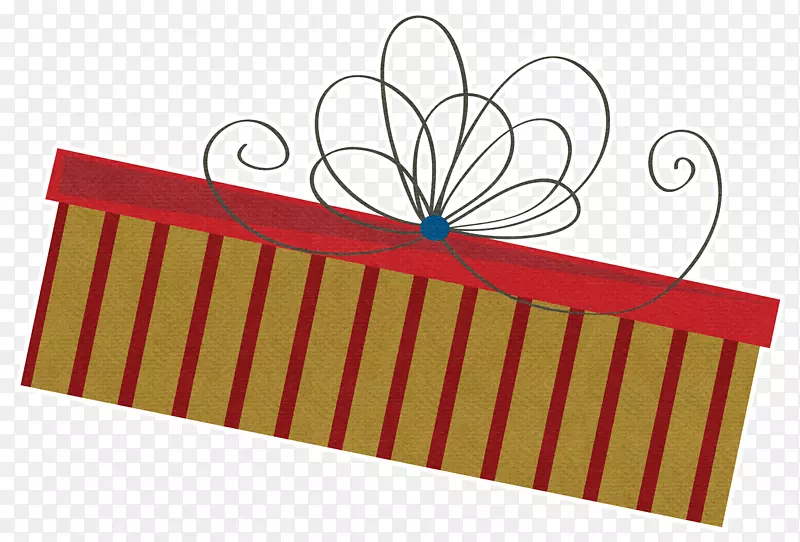圣诞礼盒-礼物和条纹
