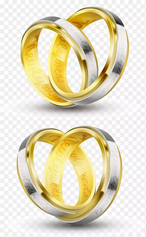 结婚邀请函结婚戒指订婚戒指手绘金属戒指