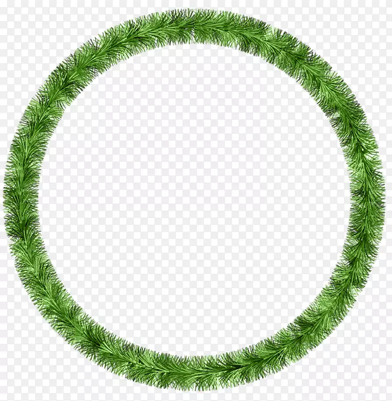 圆绿色装饰环