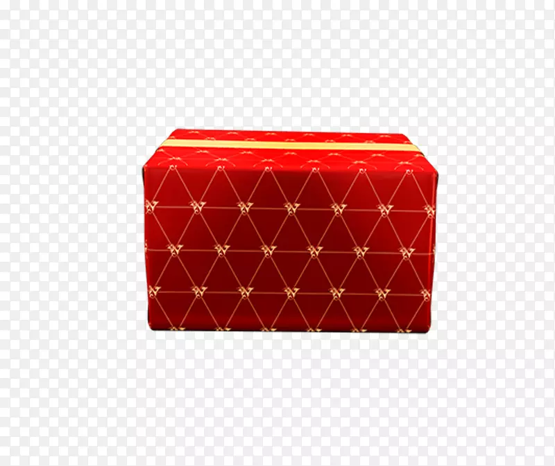 红方公司图案红色礼品盒
