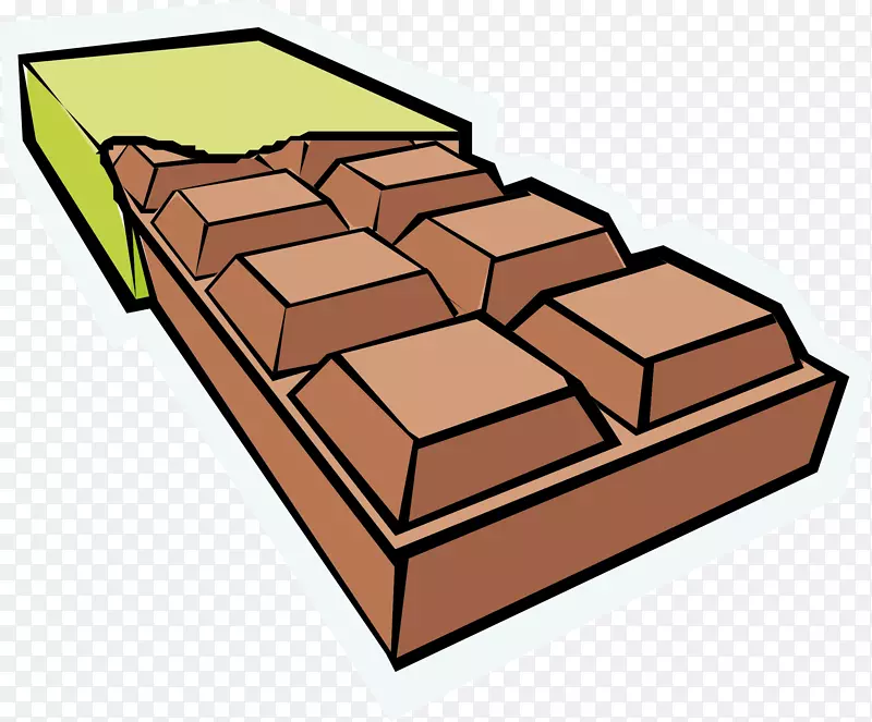 巧克力蛋糕食品绘制.巧克力材料
