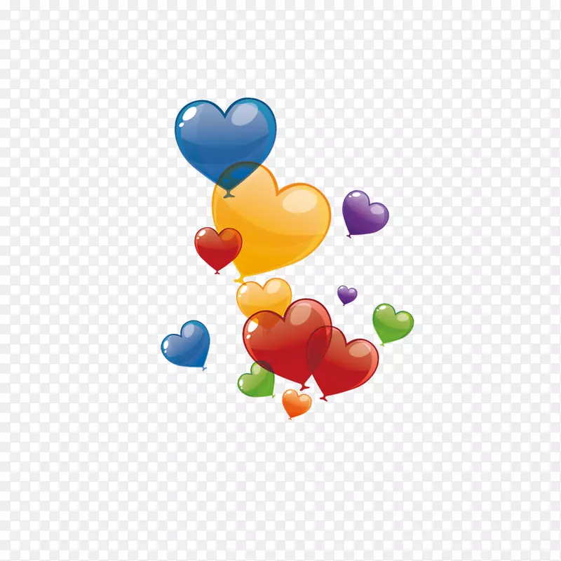 心气球-彩色心形气球