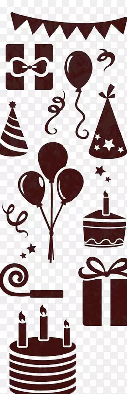 生日蛋糕图标-巧克力装饰图片材料