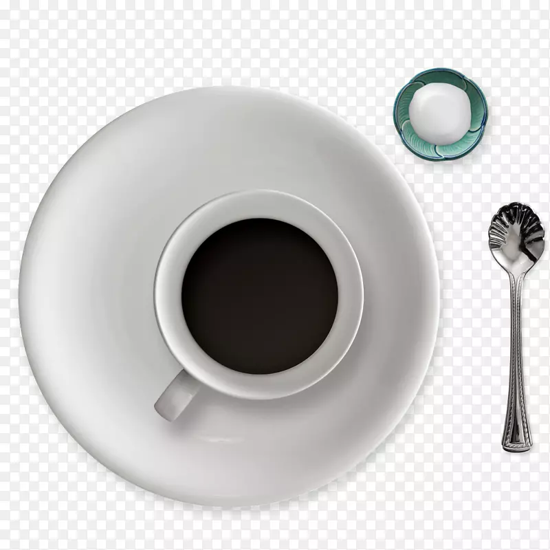咖啡杯盘物理图