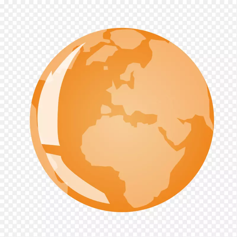 地球月橙色地球模型