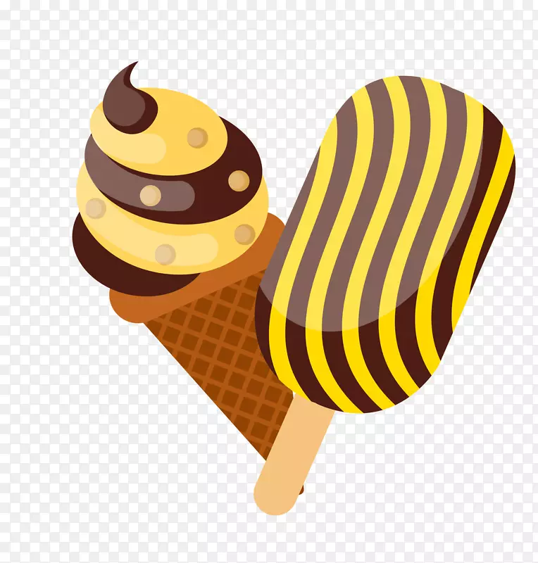 冰淇淋圆锥巧克力蛋糕蛋挞巧克力冰淇淋材料