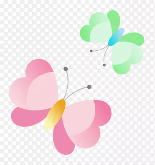 蝴蝶回形针艺术-彩色蝴蝶