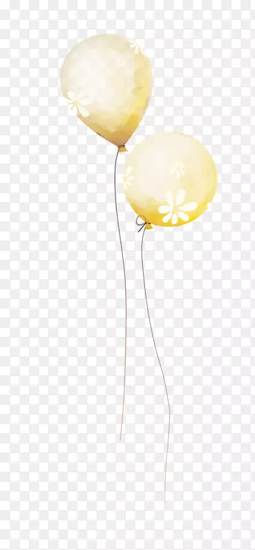 灯饰黄色气球.涂上黄色气球