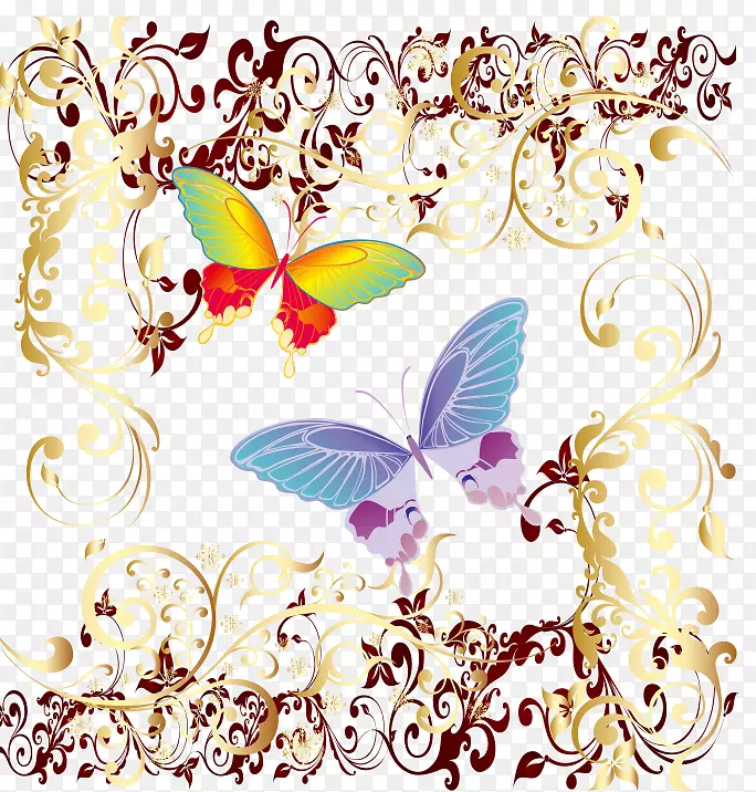蝴蝶夹艺术-蝴蝶图案