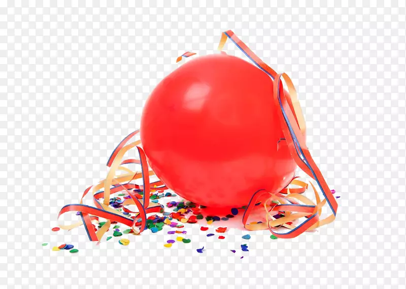 气球摄影彩纸派对-红丝带气球材料