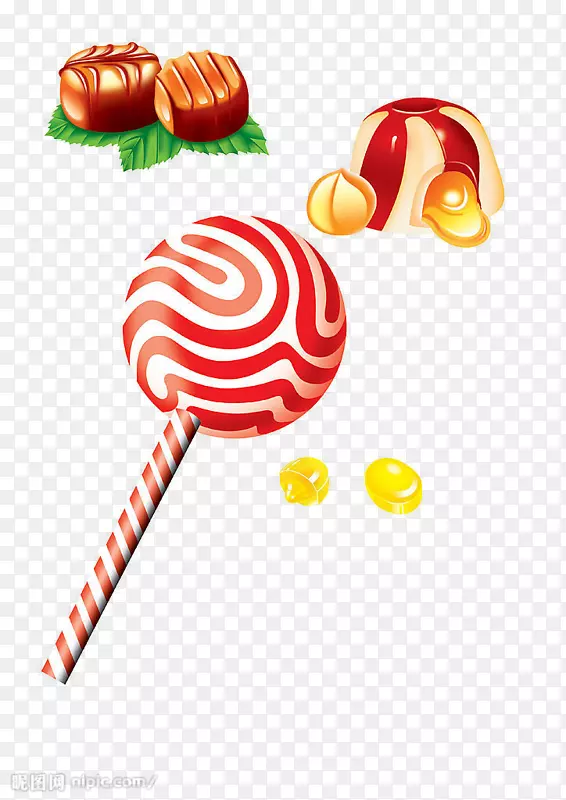 棒棒糖硬糖手绘食品糖果创意3D图像