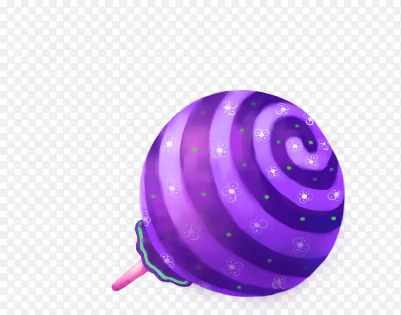棒棒糖-紫色简单糖果装饰图案
