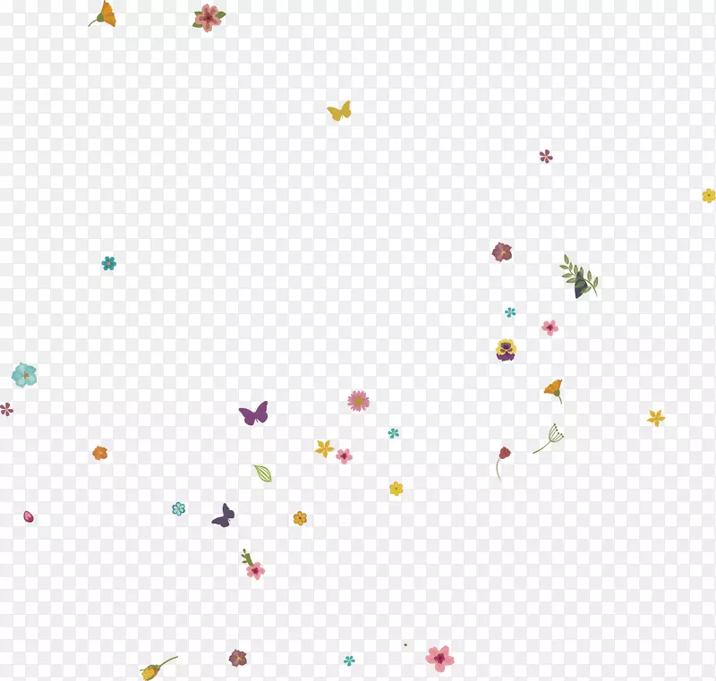 天空花瓣图案-蝴蝶
