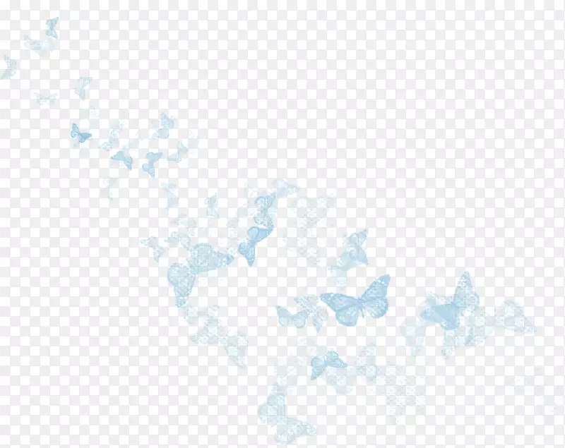 蝴蝶水彩画剪贴画-美丽的蓝色蝴蝶
