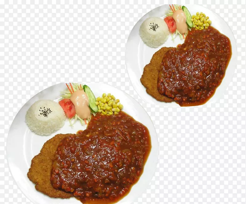 鼹鼠酱，欧洲菜，katsudon牛排自助餐-沙司鸡肉双份餐