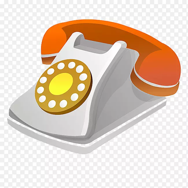 电话符号图标-橙色电话